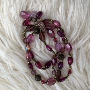 Purple Multi Strand Bracelet